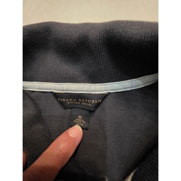 Banana Republic Surf Style Men's Size Medium 3 Button Black Collared Short... - Picture 6 of 6